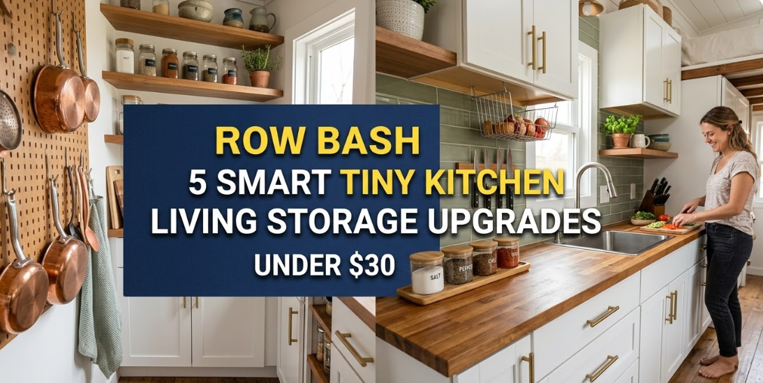 5 Smart Tiny Kitchen Living Storage Upgrades Under $30
