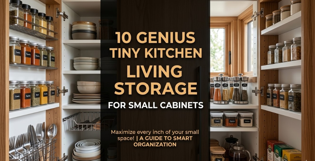 10 Genius Tiny Kitchen Living Storage Ideas for Small Cabinets