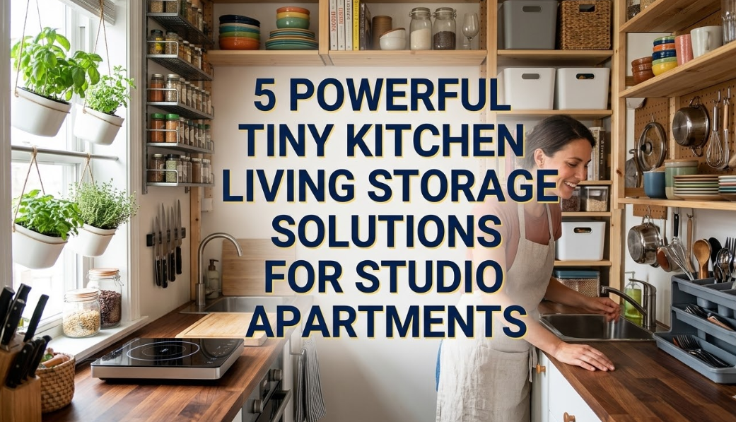 5 Powerful Tiny Kitchen Living Storage Solutions for Studio Apartments