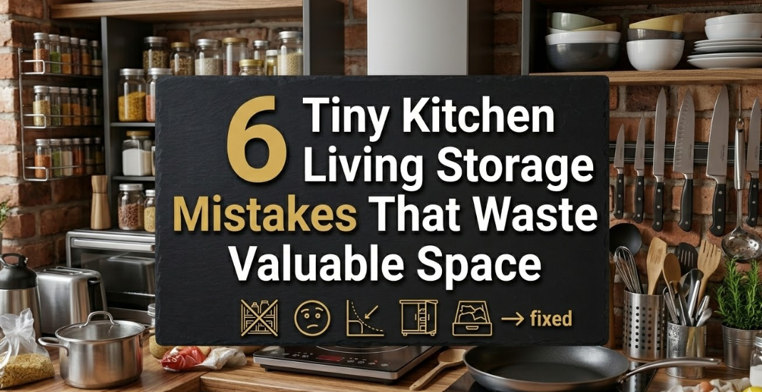 6 Tiny Kitchen Living Storage Mistakes That Waste Valuable Space