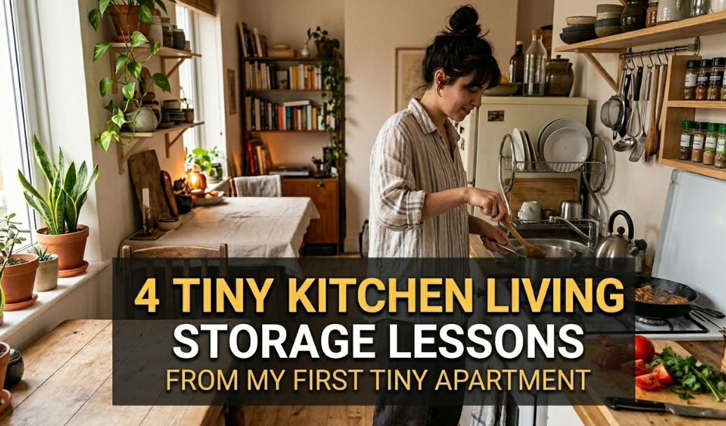 4 Tiny Kitchen Living Storage Lessons From My First Tiny Apartment