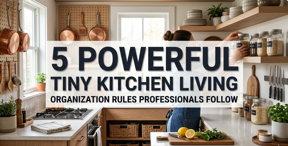 5 Powerful Tiny Kitchen Living Organization Rules Professionals Follow