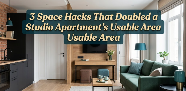 3 Space Hacks That Doubled a Studio Apartment's Usable Area