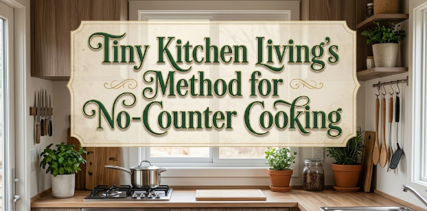 Tiny Kitchen Living's Method for No-Counter Cooking